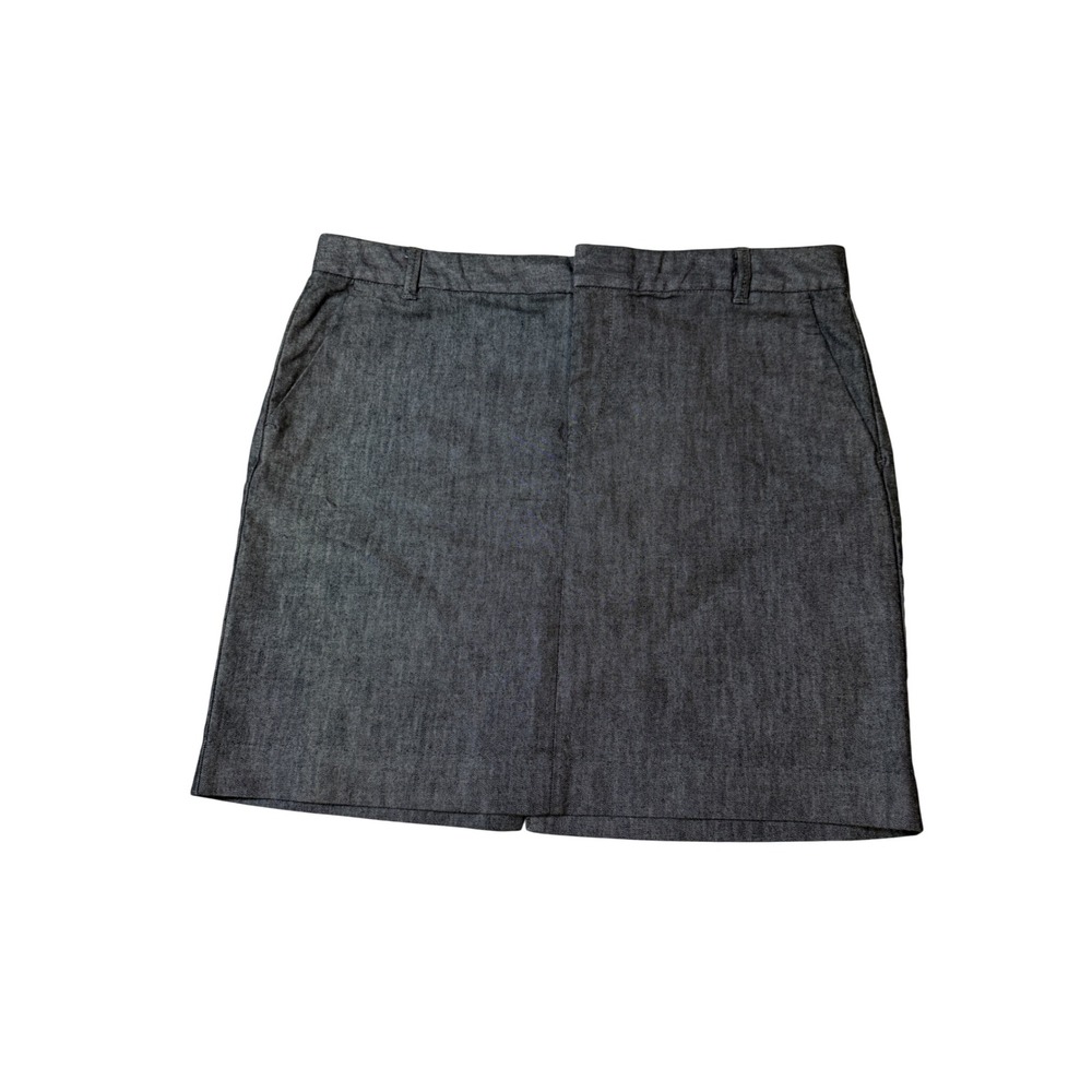 Gap Denim Pencil Skirt Slightly Chambray Black Color‎ Size 14 Pockets Careerwear